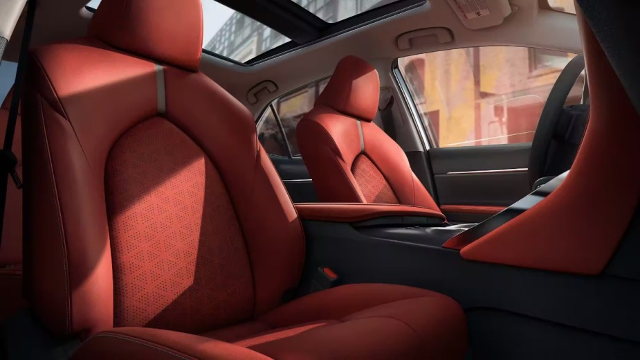 Red seats and moonroof in 2023 Toyota Camry