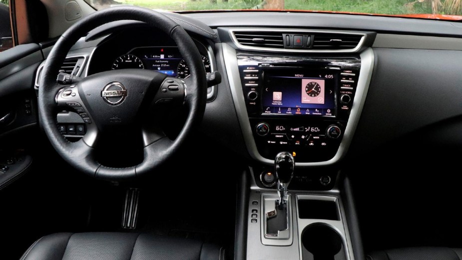 Reflective Surfaces on the Nissan Murano Dashboard can be distracting to drivers when the sun hits them.