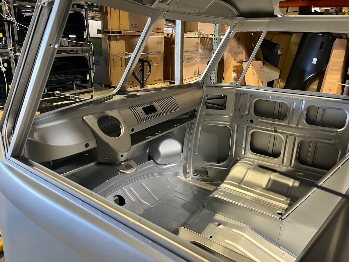 Reproduction VW T1. The body can help you redesign your van into something like the Volkswagen ID. Buzz van.