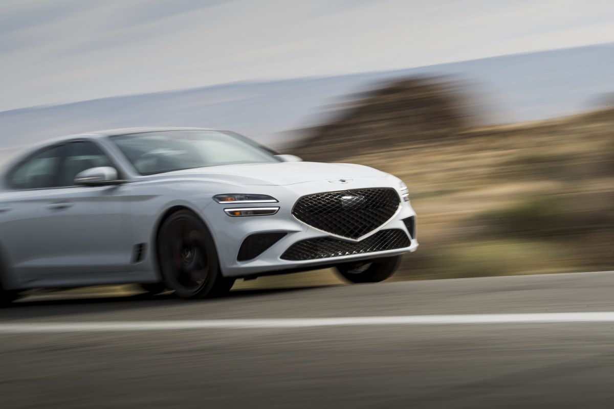The new Genesis G70 in white