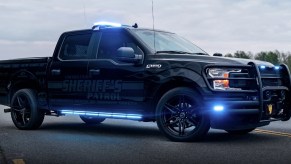 A Steeda Special Service F-150 shows off as the latest Ford police truck.