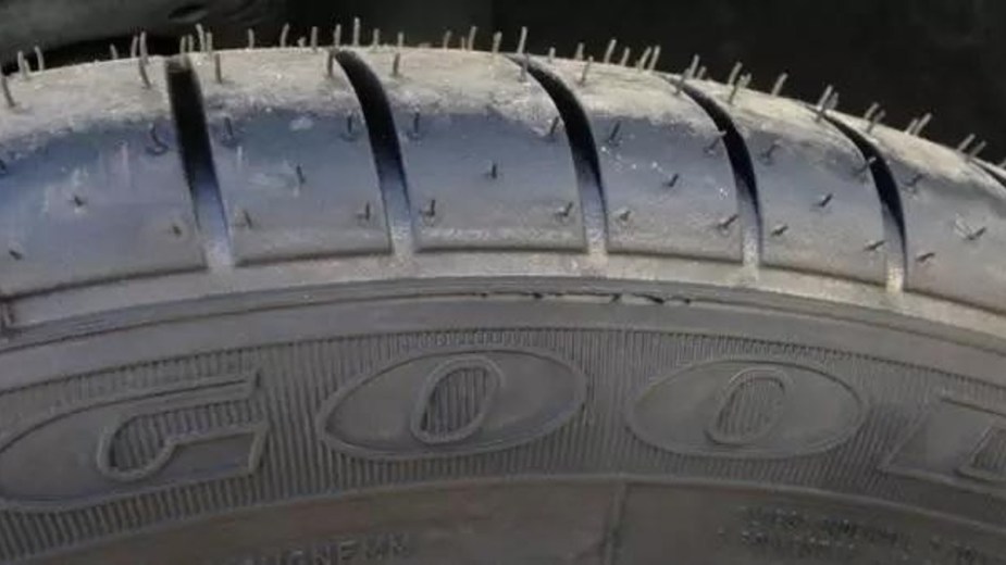 Tire Hairs on a Goodyear Tire