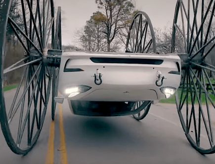 Watch: Your Upside-Down Tesla Model 3 On 115-Inch Wheels For Today