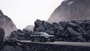 The 2023 Volvo V90 Cross Country can tow more than the ford maverick