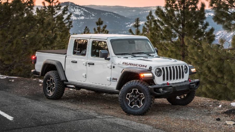 White 2022 Jeep Gladiator, only truck more unreliable than Chevy Silverado and GMC Sierra, says Consumer Reports