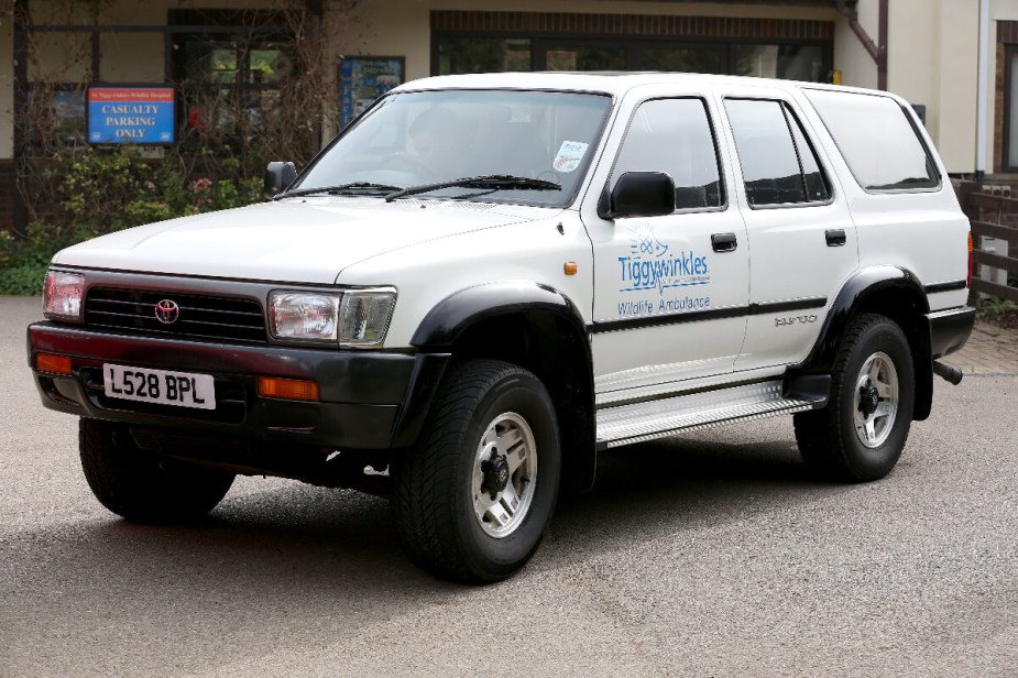 An old white Toyota Hilux proves itself to be a simple and reliable truck.