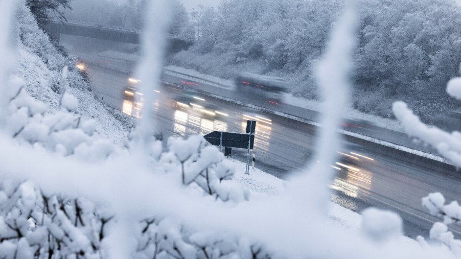 A snowstorm hits a highway, can an electric truck handle winter weather?