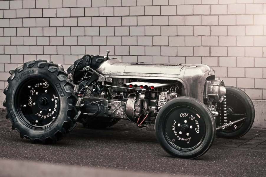 1960 Lamborghini Centenary art tractor front 3/4 view