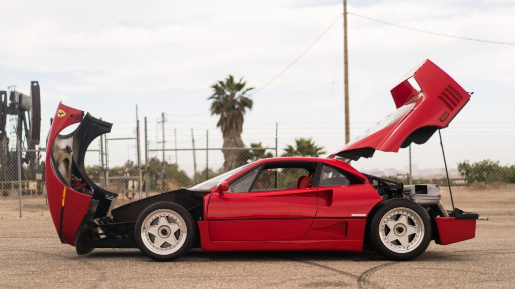 1992 Ferrari F40 with the Front and Rear Covers Open
