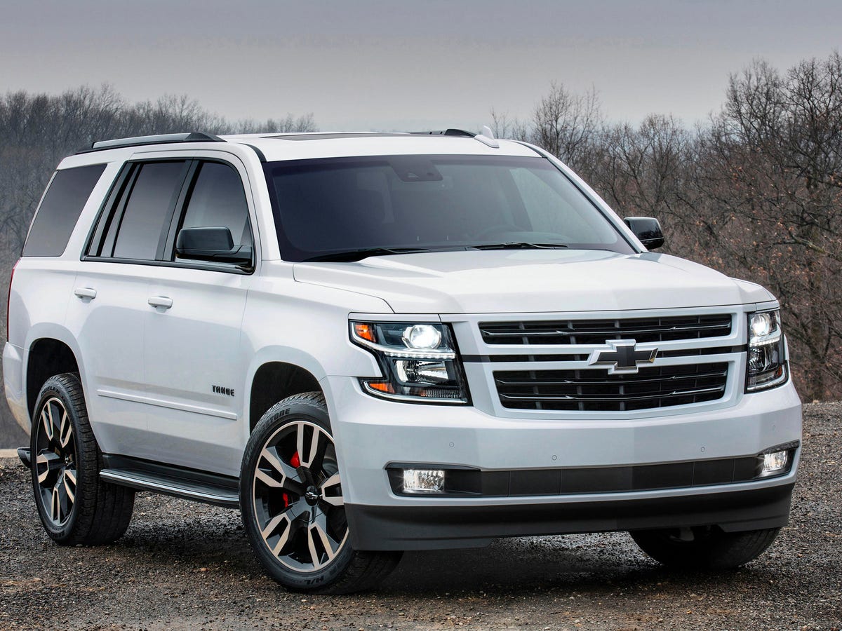 The 2018 Chevy Tahoe parked in gravel