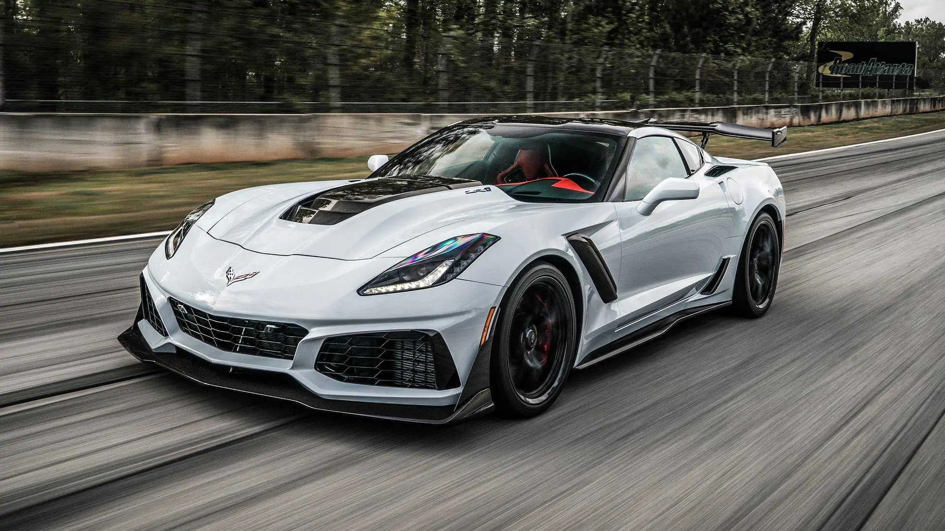 The 2019 Chevy Corvette on the road