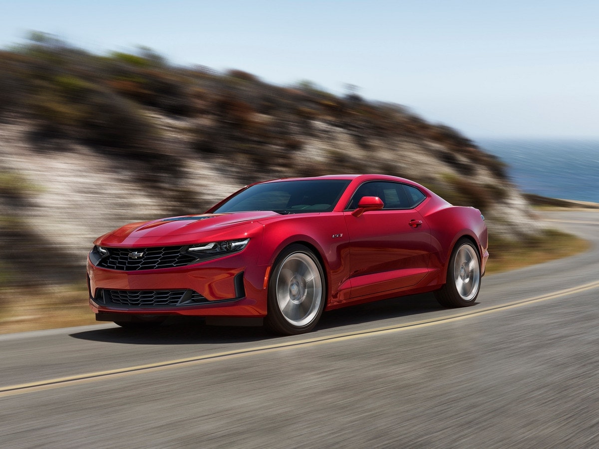 The 2020 Chevy Camaro on the road 