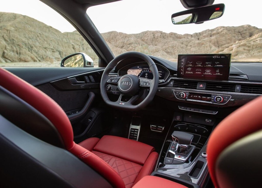 An interior view of the 2020 Audi S4