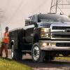 Black 2022 Chevrolet Silverado HD 5500 with utility box