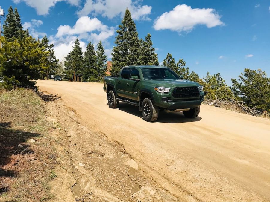 Toyota Tacoma driving off road