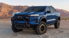The 2023 Chevy Colorado ZR2 parked in sand
