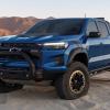 The 2023 Chevy Colorado ZR2 parked in sand
