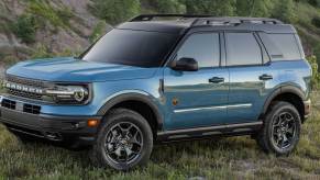 The 2023 Ford Bronco Sport parked in grass