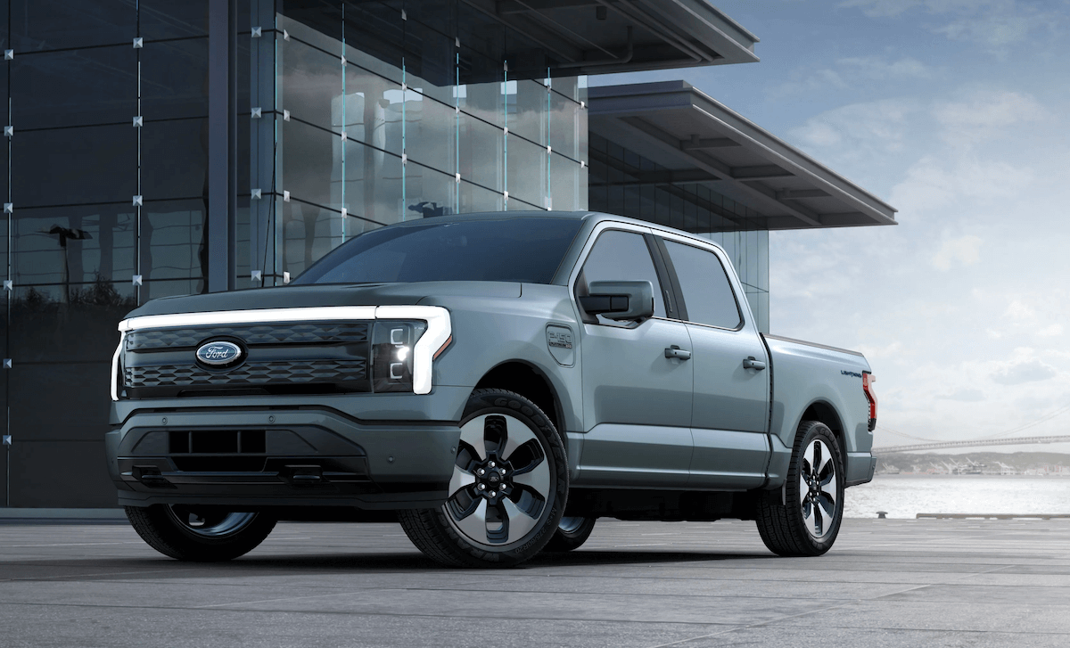 Gray 2023 Ford F-150 Lightning EV