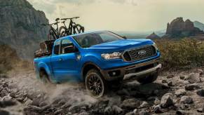 The 2023 Ford Ranger towing a trailer