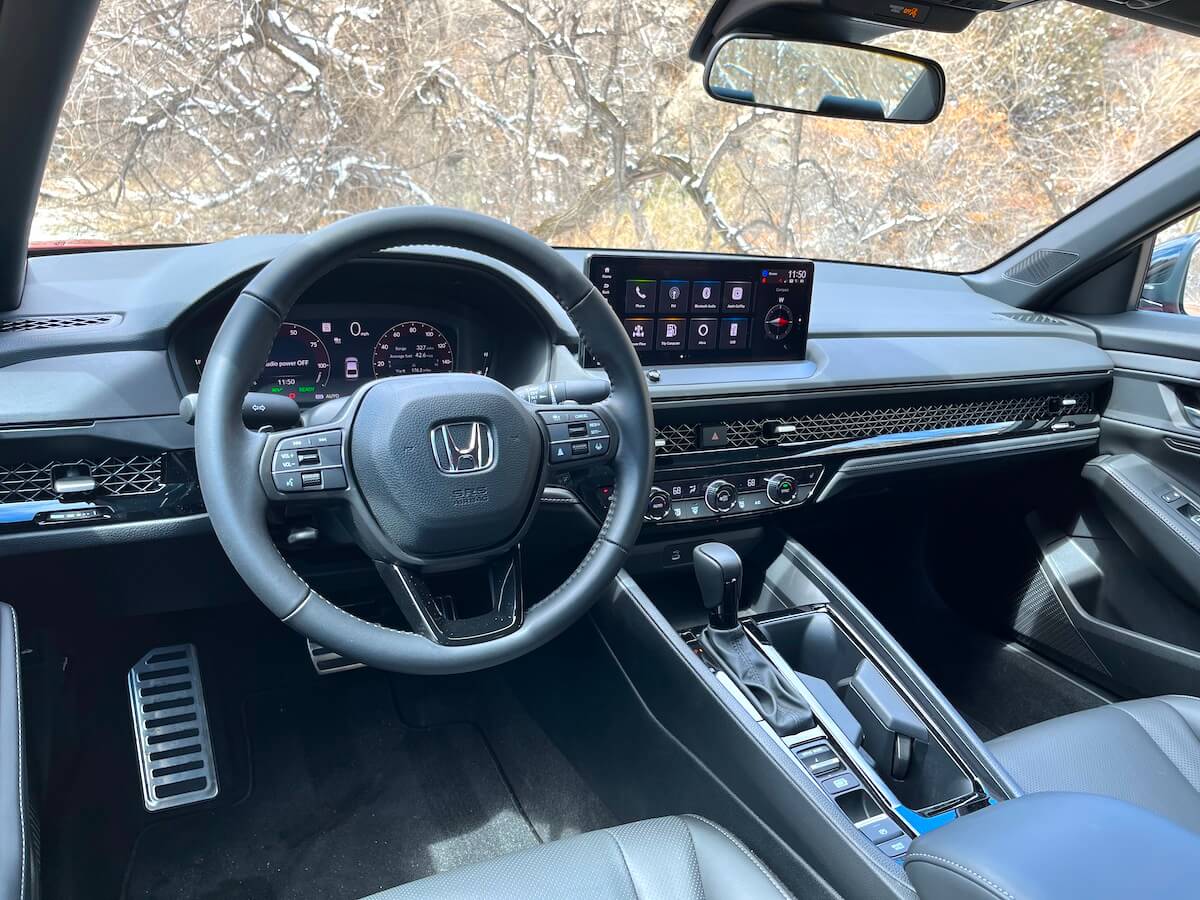 The front seat view of the 2023 Honda Accord.