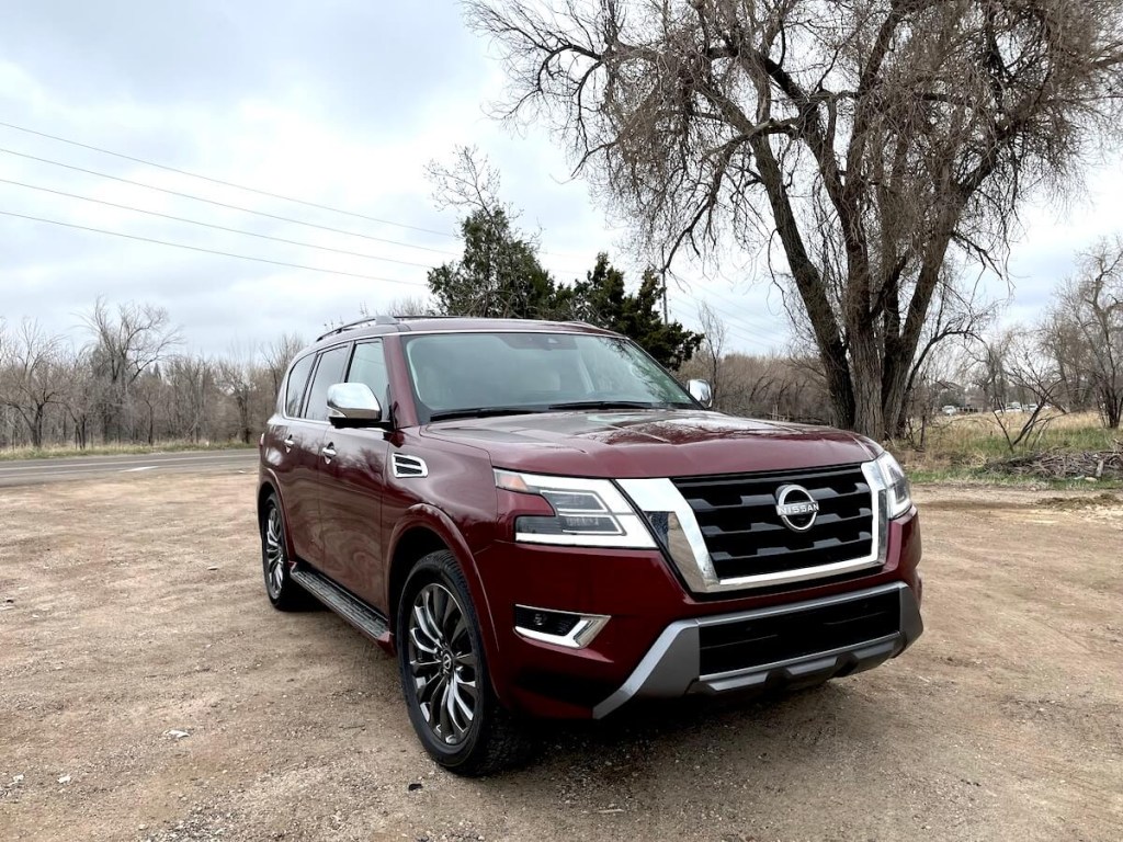 A front corner view of the 2023 Nissan Armada