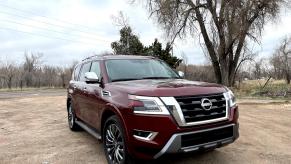 A front corner view of the 2023 Nissan Armada