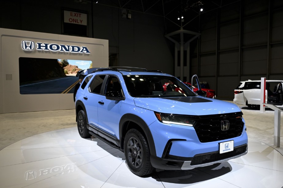 2023 Honda Pilot in light blue 
