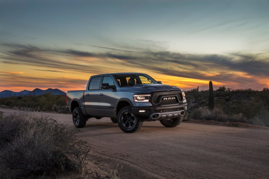 2023 Ram 1500 on a dirt road 