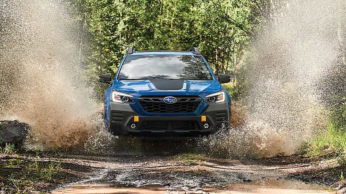 2023 Subaru Outback Splashing Through a Shallow Creek - The Subaru Outback could have the reliability scores you desire
