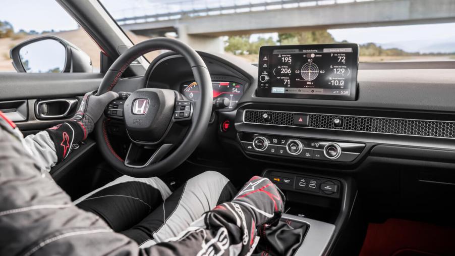 A driver driving the 2023 Honda Civic Type R