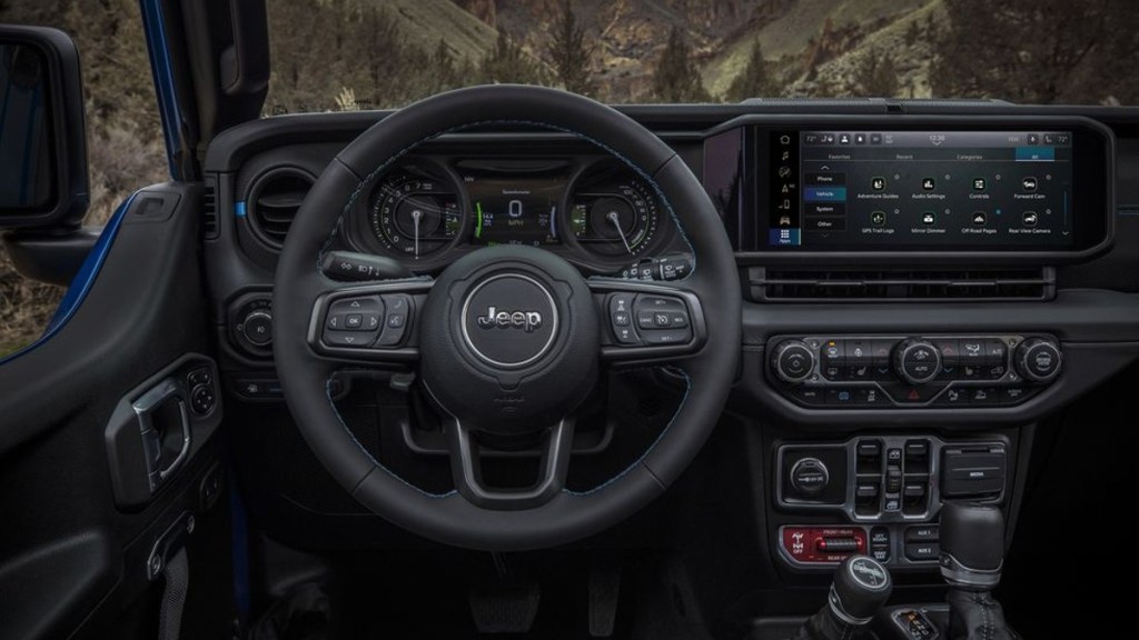 2024 Jeep Wrangler Dashboard Featuring the Larger Touchscreen