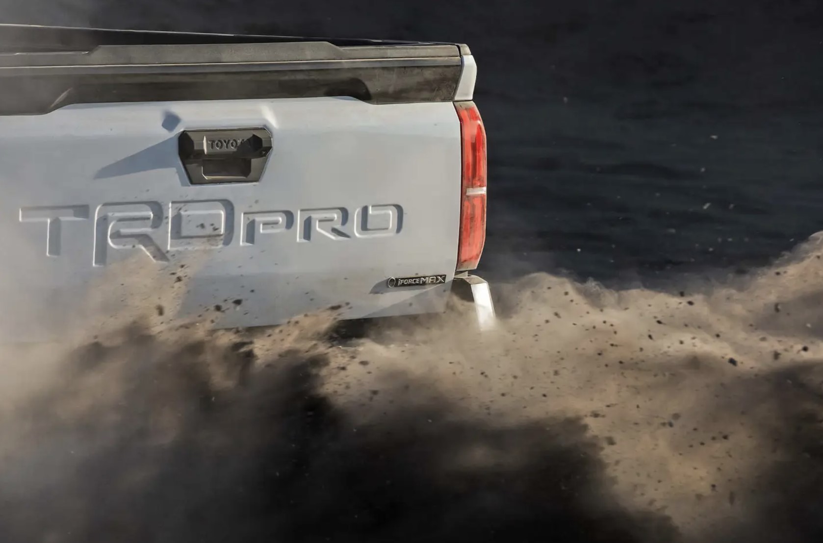 2024 Toyota Tacoma TRD Pro teaser of the tailgate