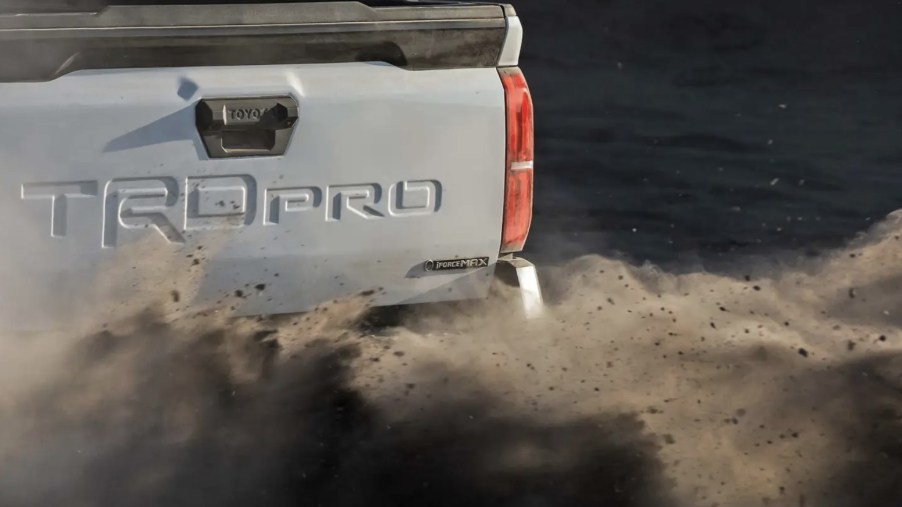 2024 Toyota Tacoma TRD Pro teaser of the tailgate