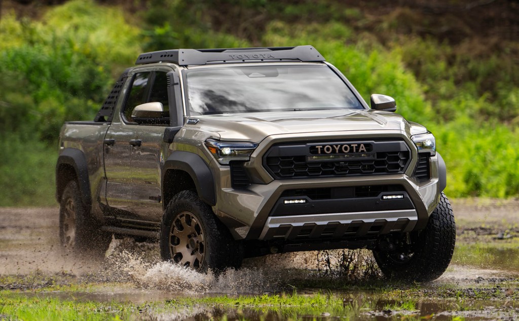 The 2024 Toyota Tacoma Trailhunter off-roading through streams