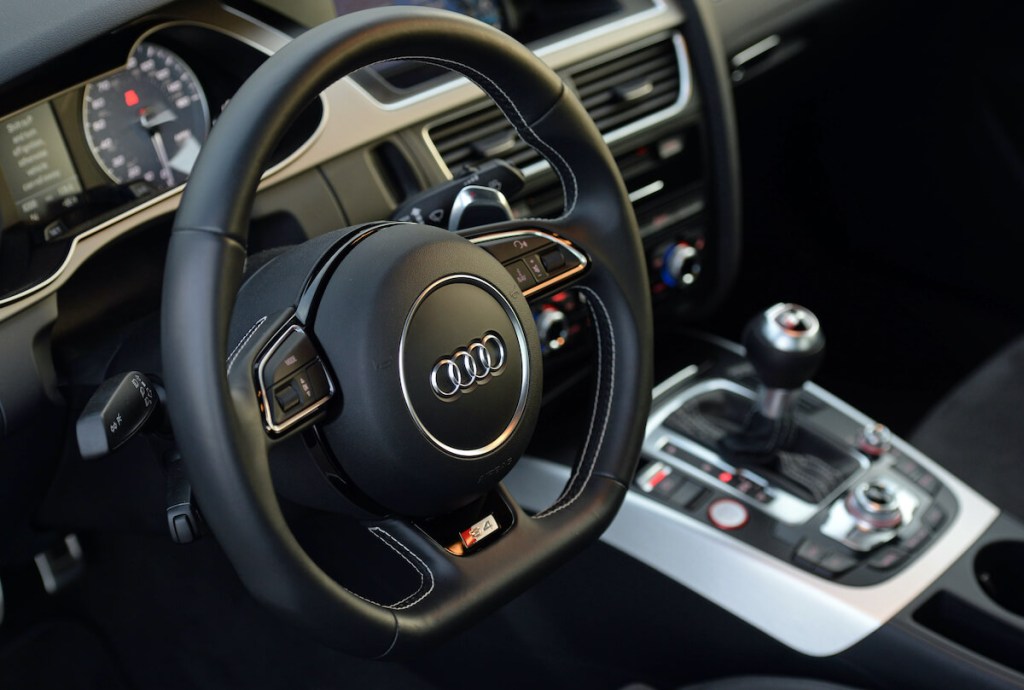 The driver's seat view in a 2014 Audi S4