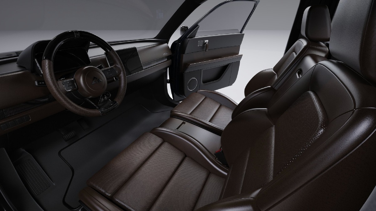 Cabin in 2024 Alpha Wolf, most affordable electric truck that competes with Ford F-150 Lightning and Ram 1500 REV