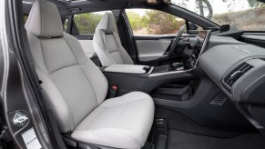 Cabin in new 2023 Toyota bZ4X electric SUV, one of the most eco-friendly cars