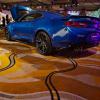 A blue Chevy Camaro model with a Lingenfelter Supercharger upgrade at the 2019 NAIAS event in Detroit, Michigan