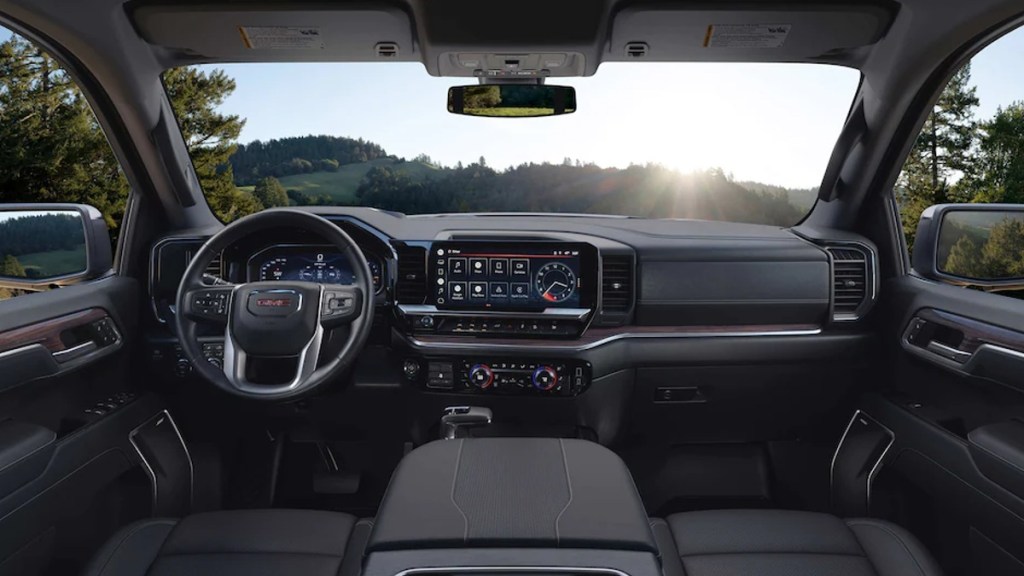 Dashboard in 2023 GMC Sierra 1500, most reliable full-size truck, says JD Power, not Ford F-150 or Ram 1500