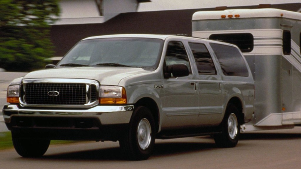 Ford Excursion Towing a Travel Trailer