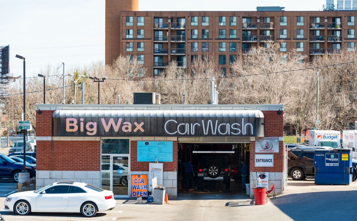 An automated car wash offering wax services