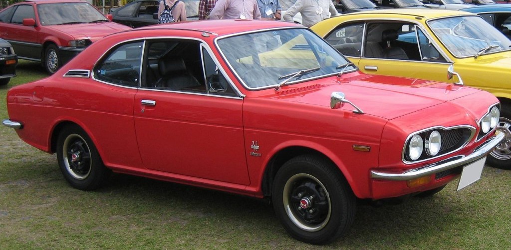 A red Honda 1300