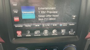The Sirius Radio screen in my Ram truck