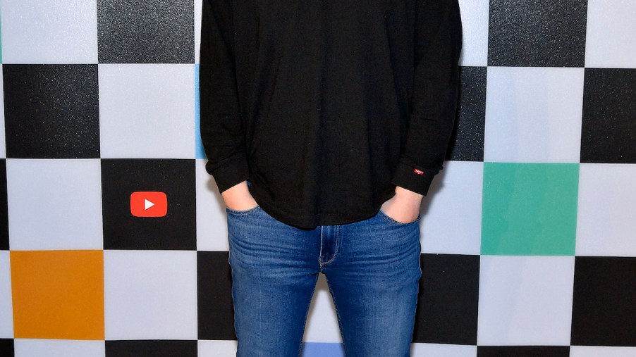 YouTube Brandcast 2022 step and repeat with Mr. Beast.