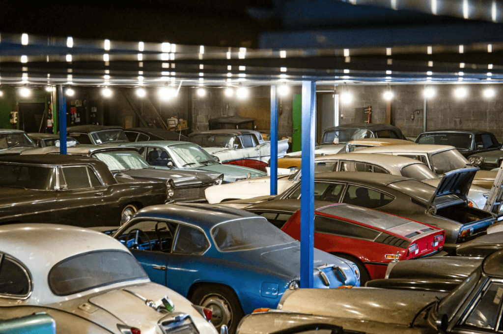a wide sea of crust classic cars