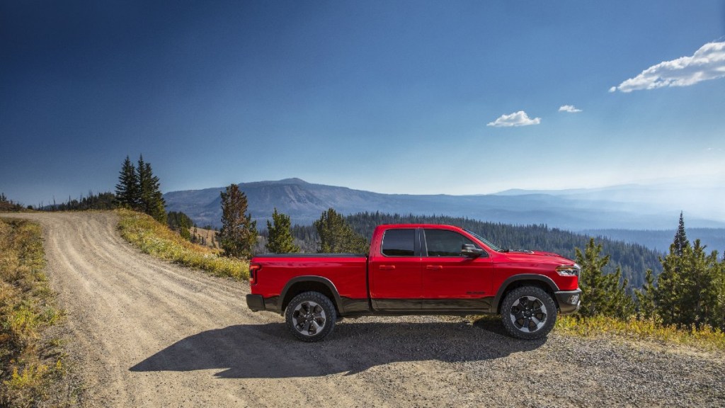 Ram Midsize Pickup Rendering With a Mountain Overlook