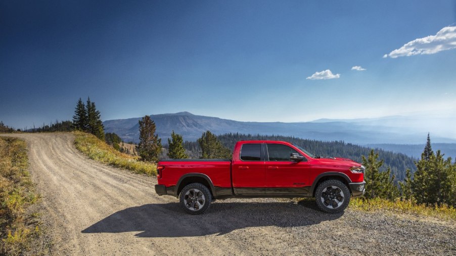 Ram Midsize Pickup Rendering With a Mountain Overlook