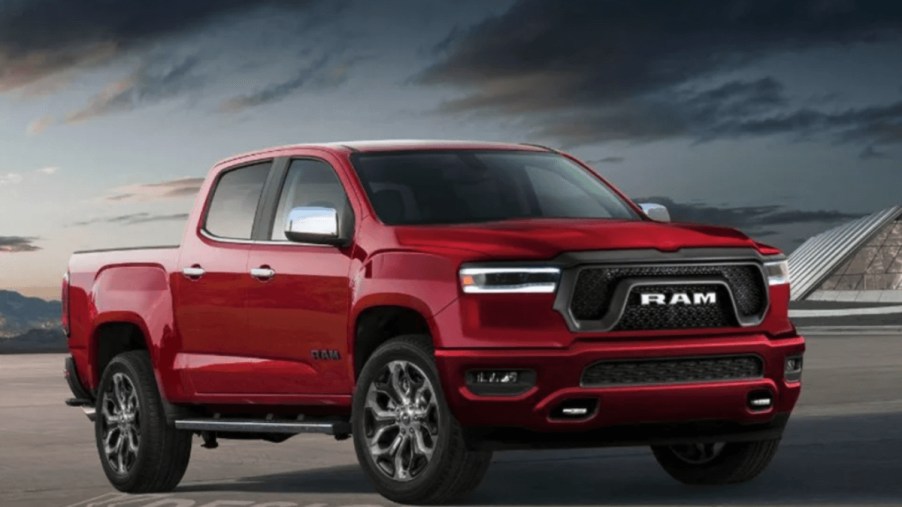 A rendering of what a midsize Ram truck could look like.