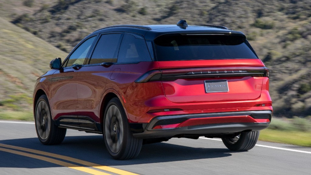 Rear view of 2024 Lincoln Nautilus, showing Lincoln as the most reliable American car brand